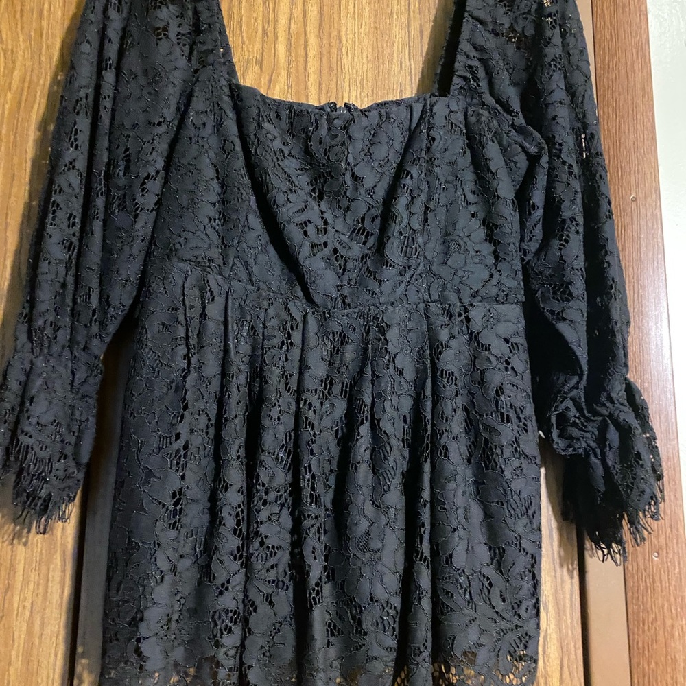 Pomander Place Black Lace Dress
